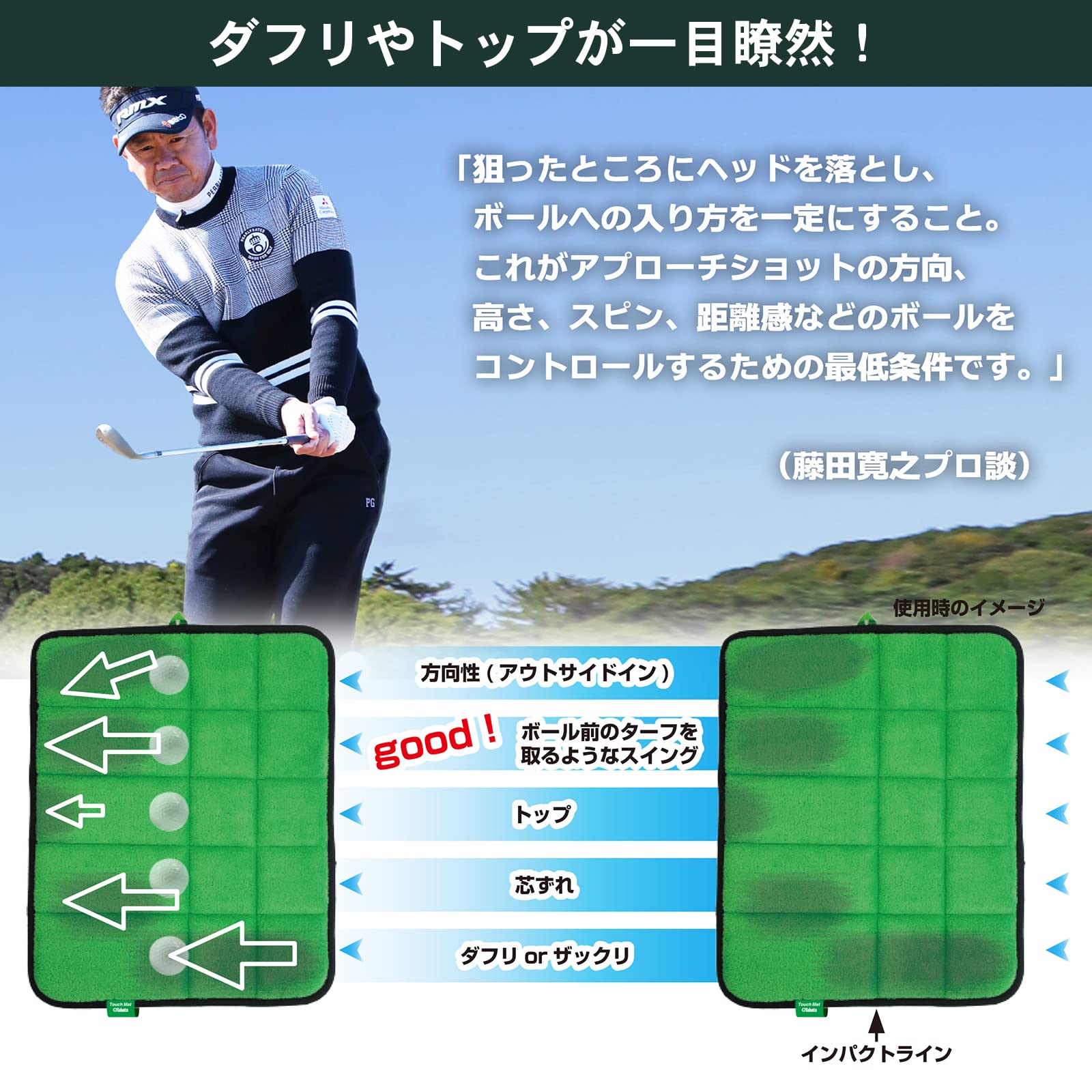 マッドハッター ゴルフマット ゴルフ 練習 マット 素振り スイング 練習器具 室内 屋外